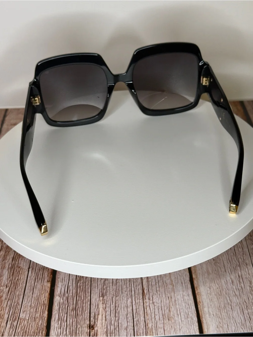Philipp Plein Black Oversized Square Sunglasses